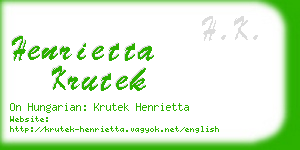 henrietta krutek business card